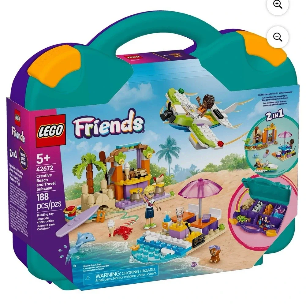 LEGO Friends Creative Beach and Travel Suitcase Pretend Play Building Set 42672